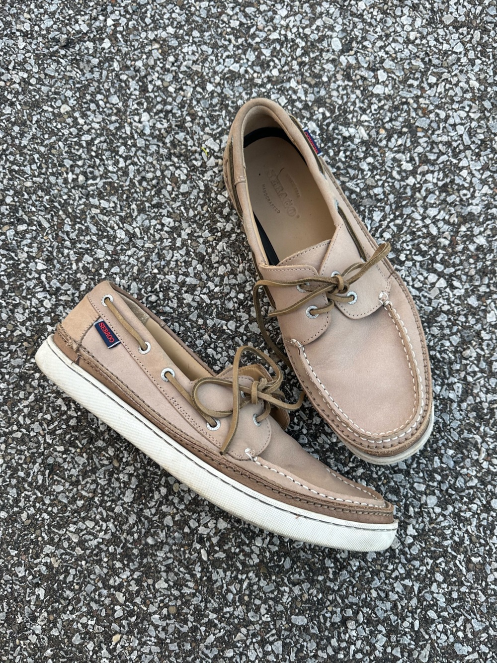 Sebago Men’s Tan Leather Boat Shoes Size 10.5